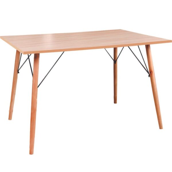 Mesa Eames Eiffel: RETANGULAR AMADEIRADA 80x120cm (MDF 18mm)