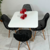 Conjunto de jantar Eames Eiffel: MESA QUADRADA BRANCA 80x80cm + 4 CADEIRAS COLMEIA - Imagem 5