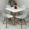 Conjunto de jantar Eames Eiffel: MESA QUADRADA BRANCA 80x80cm + 4 CADEIRAS COLMEIA - Imagem 8