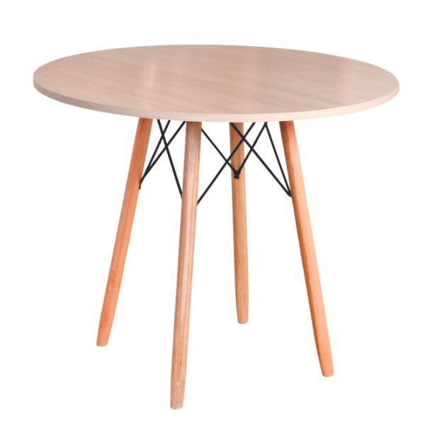 Mesa Eames Eiffel: MESA REDONDA AMADEIRADA 80cm